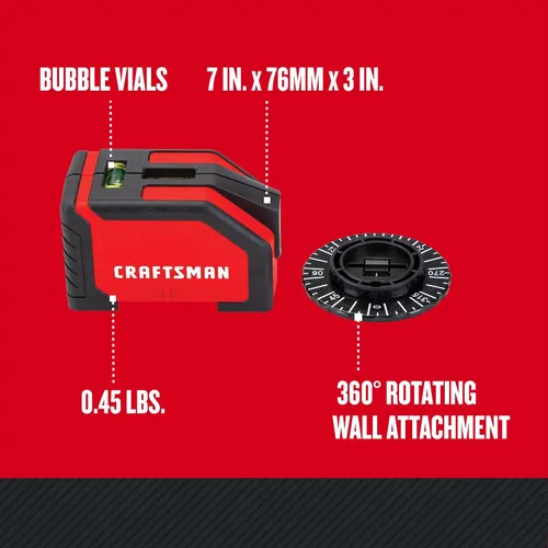Miniatura 3 de CRAFTSMAN CMHT77634 15'. láser de montaje en pared