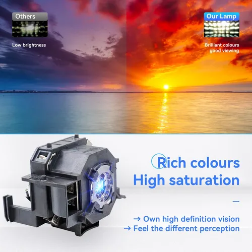 Miniatura 4 de Para Epson ELPLP41 PowerLite Home Cinema 700 77C 78 S5 S6 W6, EMP-260 EMP-77C EMP-S5 EMP-S52 EMP-X5 EMP-X52 EMP-X6, EX21 EX30 EX50 EX70 H22 83A