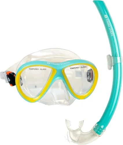 Miniatura 10 de Hawaii Divers Guppy Kids Snorkel Combo - Mask and Snorkel Set Ages 4+, Swimming Goggles Tempered Glass Lens, Snorkel mask Quick-Release Buckle