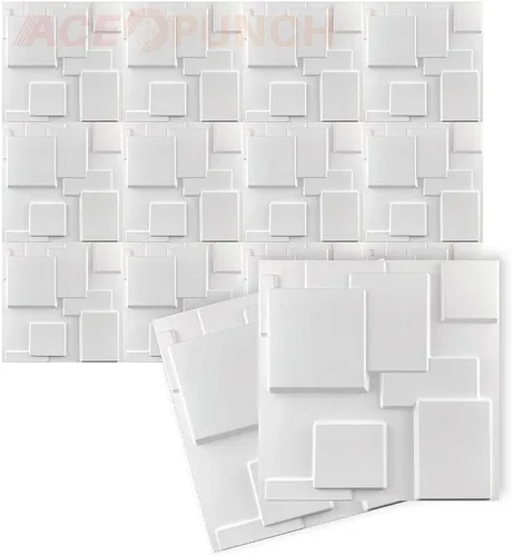 Miniatura 6 de AP1216 - 12 piezas de paneles de pared 3D 3D con textura de PVC, impermeables, resistentes a los arañazos, diseño de diamante blanco de 12 x 12
