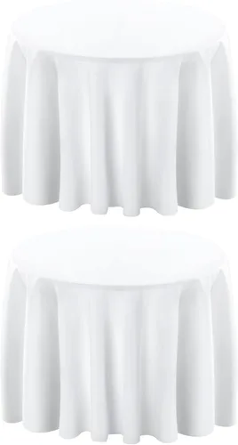 Miniatura 21 de Surmente Mantel cuadrado para mesas cuadradas o redondas, 100% poliéster, 52 x 52 pulgadas, mantel para bodas, banquetes o restaurantes (negro)
