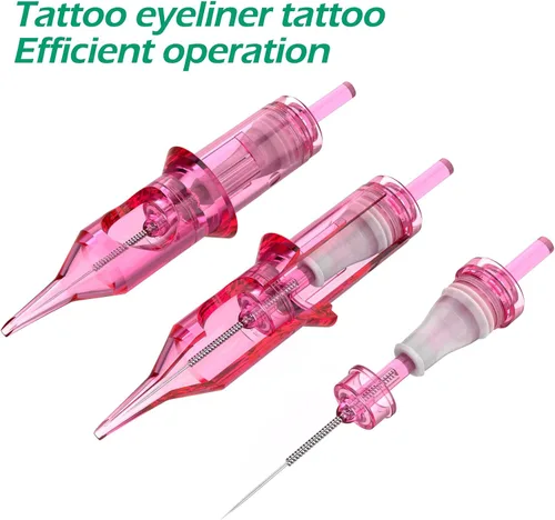 Miniatura 5 de Charme Princesse Máquina de maquillaje permanente Tatuaje Pluma de cejas Maquillaje Rotary Machine Pen con 2 baterías, 5 agujas de cartucho