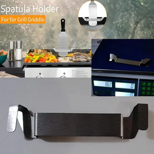 Miniatura 6 de Soporte de espátula de acero inoxidable, soporte para herramientas de barbacoa, soporte de herramientas de acero inoxidable para acampar al aire