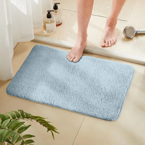 Miniatura 25 de TECHMILLY Alfombras Corredoras de Baño Super Suaves Peludas, Alfombras de Baño de Microfibra Gruesas Antideslizantes Absorbentes, Tapete de Baño
