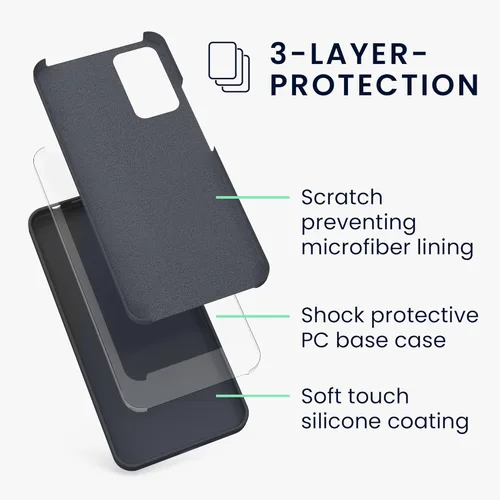 Miniatura 2 de kwmobile Funda compatible con Xiaomi Redmi Note 11 Pro/Note 11 Pro (5G) / Note 12 Pro (4G) - Funda de silicona TPU con acabado suave - Negro mate