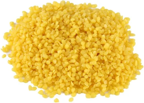 Wytino Cera de abejas, perlas de cera de abejas de 1.76 oz (50 g), color amarillo, calidad alimentaria, cera de abeja, materiales cosméticos para