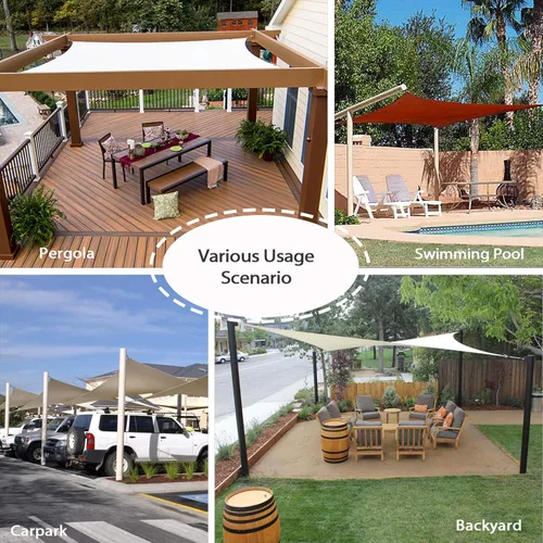 Miniatura 6 de EAGLE PEAK Toldo rectangular de 8 x 12 pies, toldo con bloqueo UV para patio al aire libre, jardín, terraza (Terra)