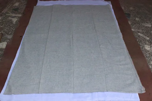 Miniatura 5 de Manta de lujo 100% pashmina, manta de meditación de cachemira natural (40 x 90 pulgadas), hecha a mano en Nepal por Pure Himalayan Pashmina, Natural
