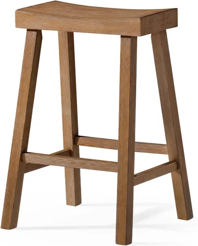 Miniatura 11 de Maven Lane Taburete de bar de cocina, moderno taburete de bar de madera de granja, taburete de isla de cocina, taburetes de bar de altura