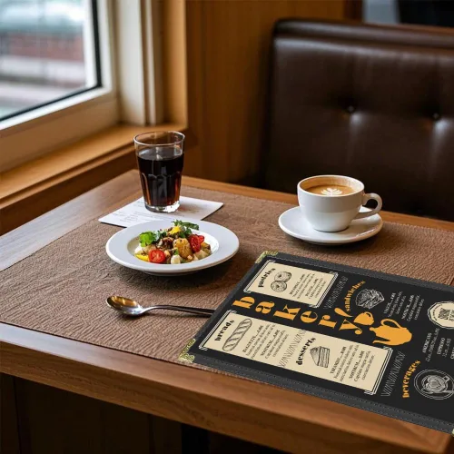 Miniatura 7 de Goodsmart - Fundas para menú de restaurante, color negro, paquete de 25, 4.25 x 11 pulgadas, 1 página/2 vistas, soportes de vinilo para menú