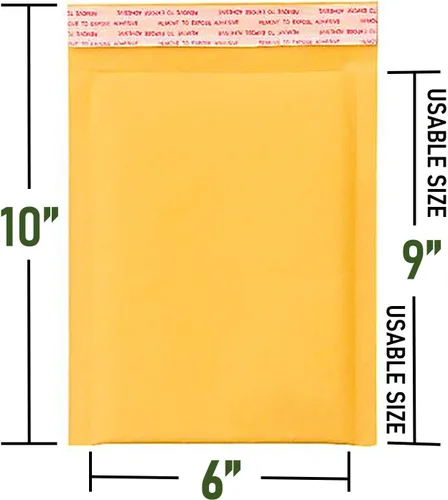 Miniatura 3 de Sales4Less Sobres acolchados de papel kraft #0 de 6 x 10 pulgadas, sobres acolchados autosellados, impermeables, acolchados, paquete de 25