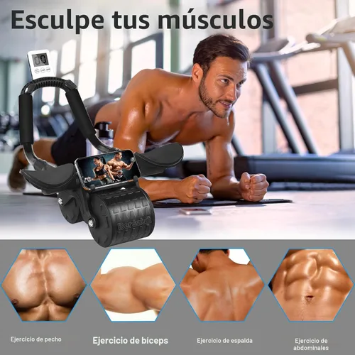 Miniatura 7 de 2026 Upgraded Ab Roller Wheel with Knee Mat &Timer - Automatic Rebound Abdominal Wheel with Elbow Support, Abs Workout Equipment for Core Strength
