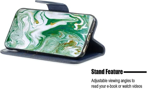 Miniatura 2 de jioeuinly Kalley Black 3 Case Compatible with Kalley Black 3 Phone Case Cover Flip Stand Cover PU Leather YZW Wallet Case Blue