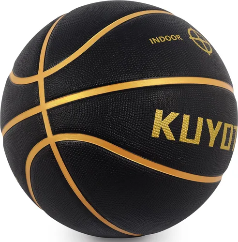 Miniatura 11 de KUYOTQ - Baloncesto para niños, jóvenes y adultos, tamaño 3/4/5/6/7 (22/25.5/27.5/28.5/29.5"), baloncesto premium de goma o cuero sintético