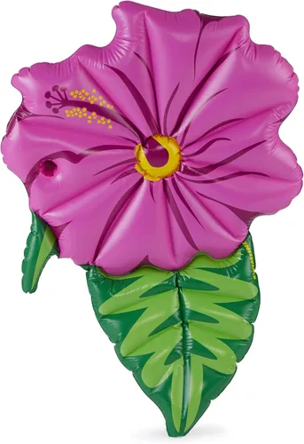Miniatura 2 de SWIMLINE Flotador Inflable para Piscina Tumbona Balsa Colchón, Colchoneta Divertida, Flor de Hibisco, Morado jamaica (Hibiscus Flower)