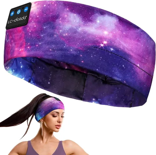 Miniatura 8 de LC-dolida Auriculares para Dormir Bluetooth Diadema Musical Diadema Banda Inalámbrica Diadema Auriculares con Altavoces Estéreo HD Delgados