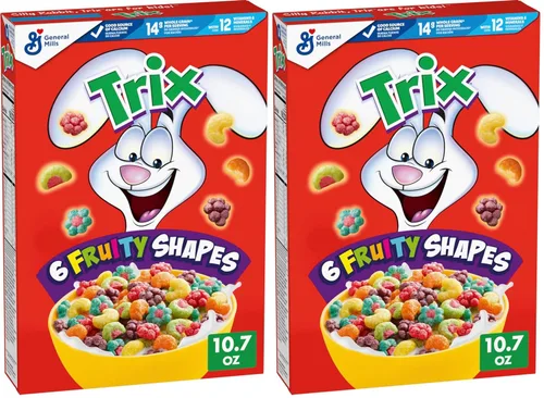 Miniatura 12 de Trix Cereal de desayuno afrutado, 6 formas afrutadas, grano entero, tamaño familiar, 16.1 onzas