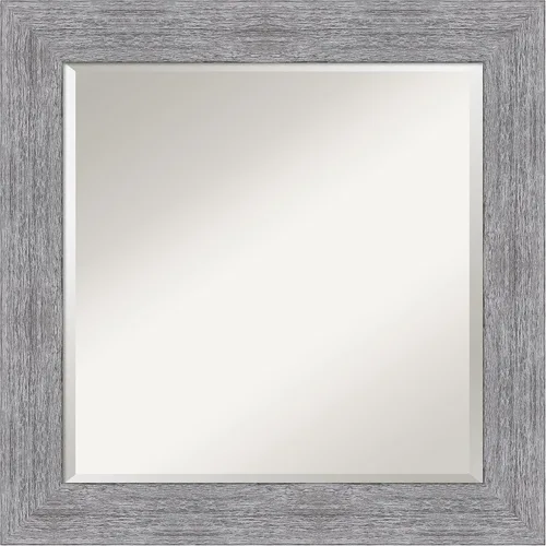 Miniatura 10 de Amanti Art Brown Wall Mirror 25x21 Bark Rustic Char Rectangle Bathroom Mirror for Wall Decor Living Room, Small Rustic Farmhouse Frame, Hangs