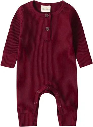 Kuriozud Mameluco de una pieza para recién nacido, unisex, con botones, para bebé y niña