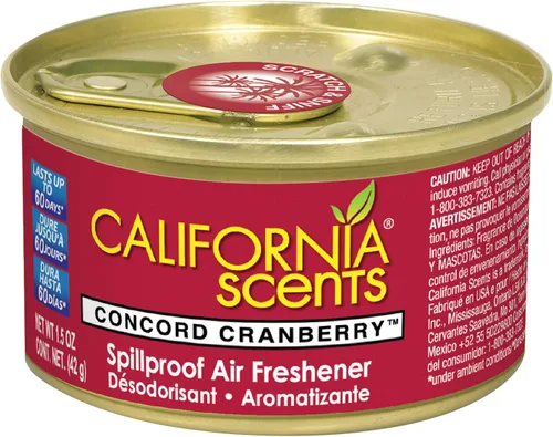 Miniatura 4 de California Scents Ambientador de lata a prueba de derrames, neutralizador de olores ecológico para el hogar, automóvil y mucho más, Newport New Car