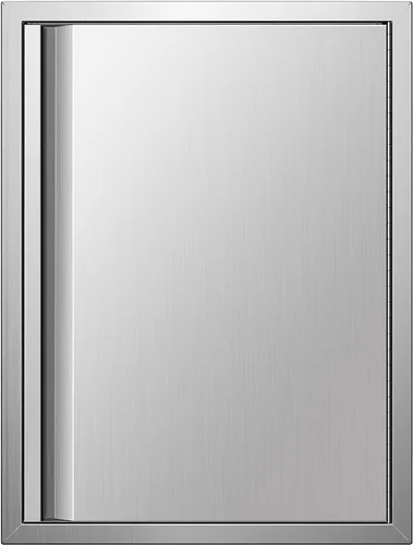 Miniatura 26 de Puertas de cocina para exteriores de 26 pulgadas de ancho x 24 pulgadas de alto con mango horizontal, puertas de acceso dobles para barbacoa, acero