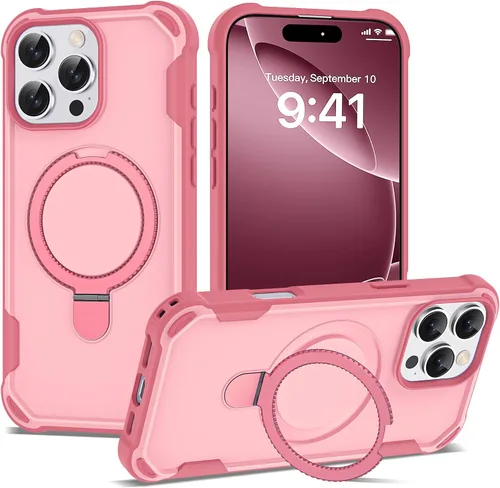 Miniatura 38 de Funda compatible con iPhone 12 y 12 Pro de 6.1 pulgadas con soporte de anillo magnético [protección militar contra caídas] [compatible con MagSafe]