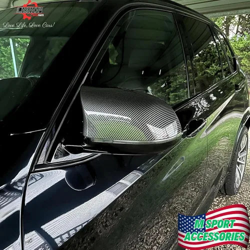 Miniatura 5 de M Style Fundas de Espejo Lateral de Coche Reemplazo para BMW X5 F15 X3 F25(LCL) X4 F26 M40i X6 F16 2013-2018 Accesorios de Fibra de Carbono Exterior
