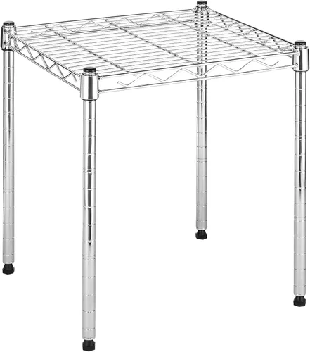 Whitmor Unidad de Estantería de Alambre, Estantes de Almacenamiento de Metal, Estante Apilable con Cesta, Organizador Doméstico de Fácil Ensamblaje