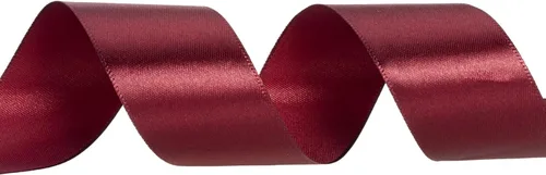 Miniatura 2 de Atrbb Cinta de satén de 25 yardas, 1-1/2 pulgadas de ancho, perfecta para bodas, lazos hechos a mano y envoltura de regalos, rojo vino