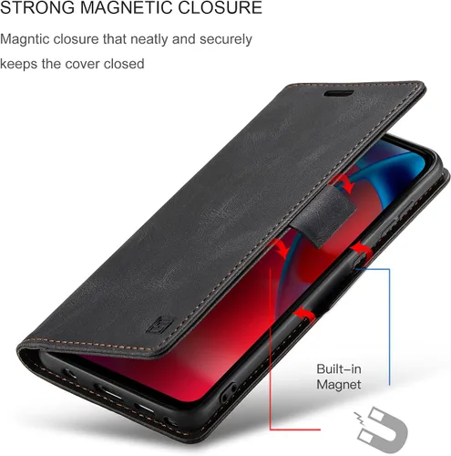 Miniatura 3 de HAII Funda para Moto G Stylus 5G 2021, de piel sintética, con tarjetero y soporte, cierre magnético, a prueba de golpes, para Motorola Moto G Stylus