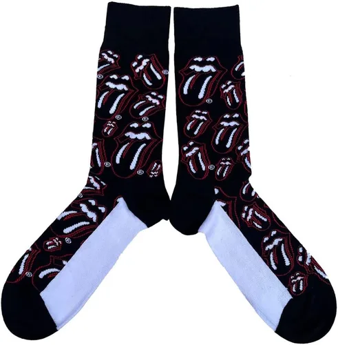 Rolling Stones Outline Tongues unisex para adultos (talla de zapato de hombre de EE. UU. 8 - 12), talla única, color negro, Negro -