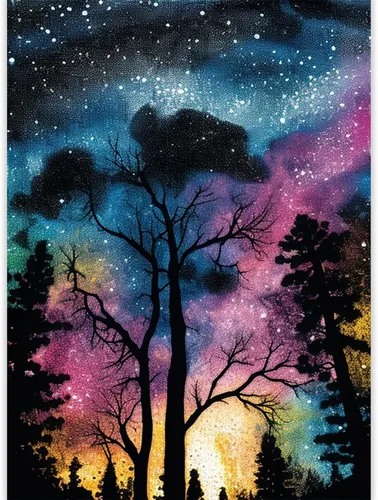Miniatura 13 de CoHraeu Kits de pintura de diamantes en D para adultos, kits de pintura de diamantes de árbol de estrella, arte de gemas de diamante para decoración