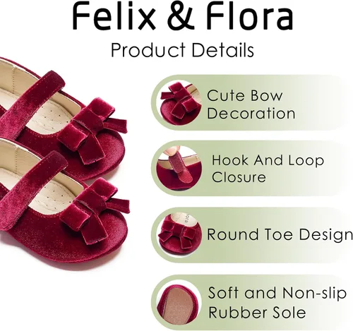 Miniatura 237 de Felix & Flora Zapatos de bebé de suela suave - Zapatos de bebé para caminar, mocasines, suela de goma, zapatos de cuna