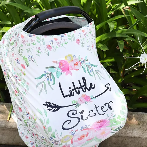 Miniatura 7 de Fundas de asiento de automóvil para bebé, para niñas, toldo para asiento de automóvil para hermanas, fundas de lactancia multiusos, cubierta