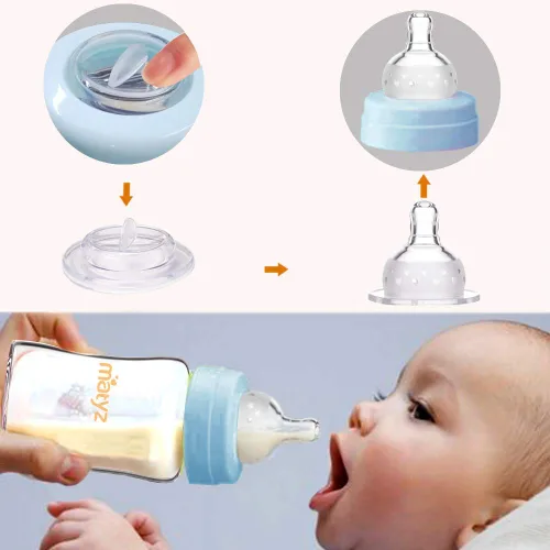 Miniatura 5 de Matyz Contenedores de vidrio para almacenamiento de leche materna, paquete de 4, botella de 6 onzas, aptos con bomba Spectra Medela Avent - Botella