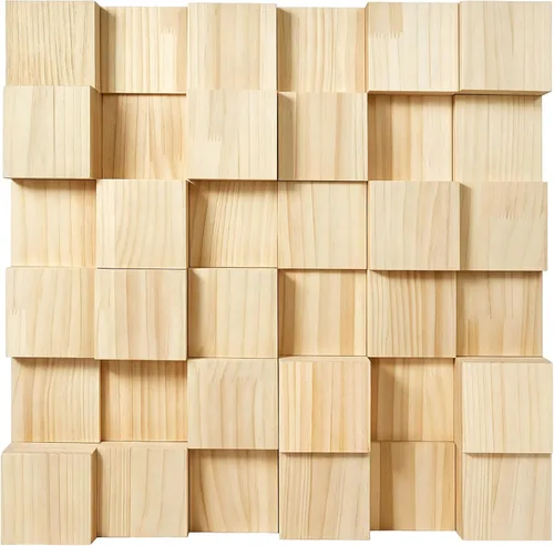 Miniatura 6 de BXI - Difusor de sonido de madera, paneles de difusión acústica de 24 x 24 x 2.8 pulgadas de grosor, añaden vitalidad musical a la sala de escucha