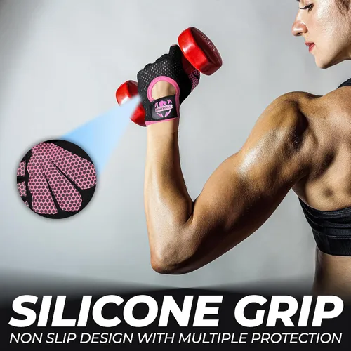 Miniatura 8 de FIGHTSENSE Guantes de levantamiento de pesas con protección completa de la palma de la mano, guantes de entrenamiento para hombres y mujeres