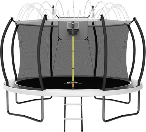 Miniatura 10 de ACWARMHOME Trampoline Outdoor 16FT 15FT 14FT 12FT 10FT 8FT with Enclosure, Non-Slip Ladder & Anti-Rust Coated Frame, Backyard Large Recreational