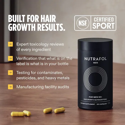 Miniatura 10 de Nutrafol Suplementos para el crecimiento del cabello para hombres de más de 50 años, clínicamente probados para una cobertura visiblemente más