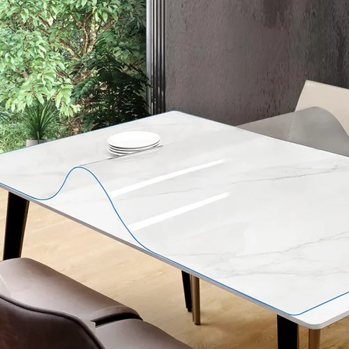 Miniatura 6 de Protector de mesa transparente de 381 x 381 mm y 1,5 mm de grosor, protector de mesa de vinilo, alfombrilla de escritorio de plástico para mesa