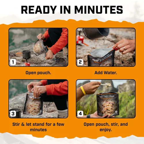 Miniatura 5 de Peak Refuel Beef Stroganoff Alimentos liofilizados para mochileros y campamentos Sabor increíble Alto en proteínas Carne real Comidas