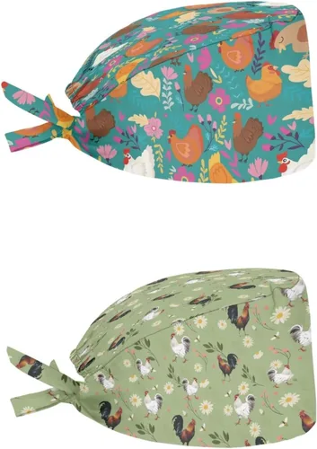 Miniatura 72 de Babrukda Paquete de 2 gorras con banda para el sudor ajustable con lazo en la espalda, gorro divertido