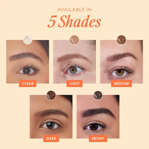 Miniatura 5 de Grande Cosmetics GrandeBROW-FILL Gel voluminizador para cejas, rímel tintado o transparente, sujeción flexible suave, resistente al agua 5. Ébano