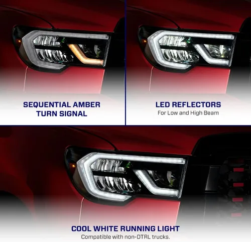 Miniatura 3 de Form Lighting Faros LED secuenciales compatibles con Toyota Tundra 2007-2013 (par)