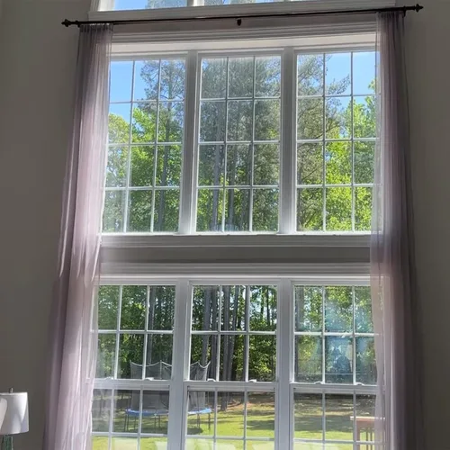 Miniatura 8 de Cortinas traslúcidas de alta celda de 144, 156, 168, 192, 204, 216, 240 pulgadas de largo, cortinas traslúcidas blancas extra largas