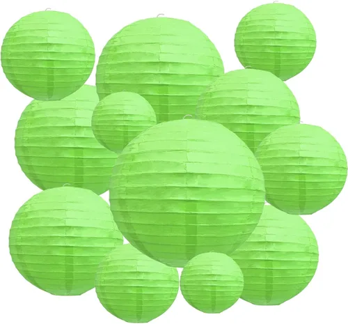 Miniatura 25 de 20 linternas de papel negras para fiestas, 6, 8, 10, 12 pulgadas, chinas, asiáticas, colgantes, redondas, para cumpleaños, bodas, Halloween
