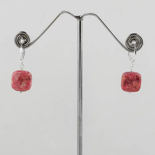 Miniatura 22 de Aretes de aro de cristal afganita natural Piedras afganas de alto grado Aretes chapados en plata Gota lisa Joyas de piedras preciosas hechas