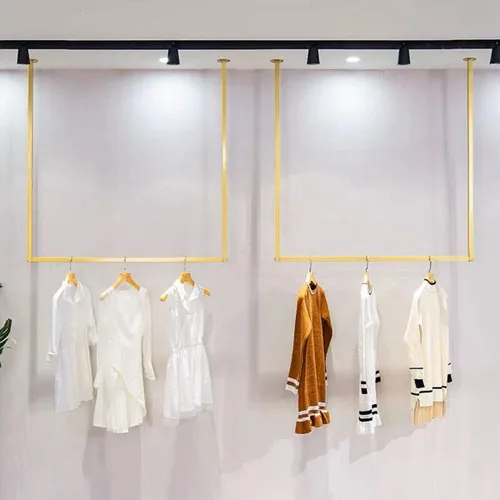Miniatura 6 de Tienda de ropa simple montado en la pared, estantes de ropa colgantes de ventana, estante en forma de U, organización de vestidos de novia, toallero