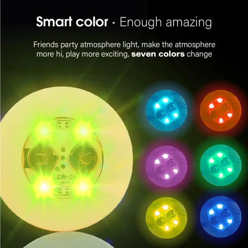 Miniatura 2 de Posavasos con luz LED, 12 posavasos iluminados, luz LED para botellas, 6 colores para barras y fiestas (boda) en varios colores y tamaños