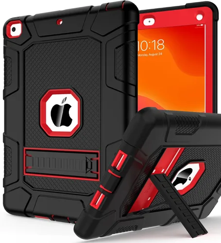 Miniatura 13 de Fundas para iPad de 6ª Generación, Funda de 5ª Generación, Air 2 de 9.7 Pulgadas a Prueba de Golpes, Resistente, Funda Protectora con Pata de Negro
